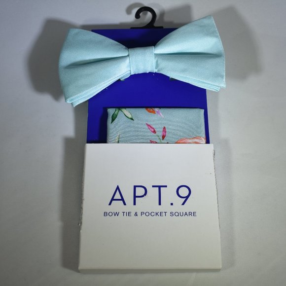 Apt. 9 Bow Tie & Pocket Square NWT Pearl Multi - Picture 1 of 2